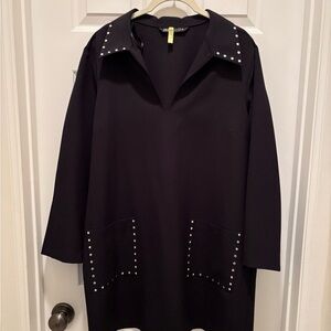 Zara Black Tunic with Stud Accents